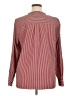 CAbi 100% Polyester Stripes Burgundy Long Sleeve Blouse Size XL - photo 2