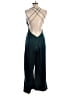 Lulus 100% Polyester Solid Teal Jumpsuit Size L - photo 2