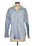 Zara Stripes Blue Long Sleeve Button-Down Shirt Size S - photo 1