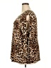 Bold Elements Animal Print Brown Long Sleeve Blouse Size 3X - photo 5