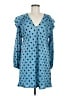 Zara 100% Polyester Polka Dots Blue Casual Dress Size M - photo 1