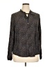 dalia 100% Rayon Tweed Gray Long Sleeve Blouse Size XL - photo 1