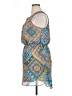 Eyeshadow 100% Polyester Paisley Blue Casual Dress Size XL - photo 5