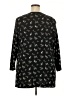 Chaps 100% Cotton Black 3/4 Sleeve Blouse Size 3X - photo 2