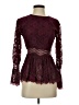 VICI Burgundy Long Sleeve Blouse Size S - photo 1
