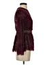 VICI Burgundy Long Sleeve Blouse Size S - photo 4