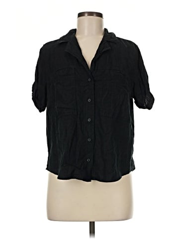 Universal Thread 3/4 Sleeve Button-Down Shirt (view 1)