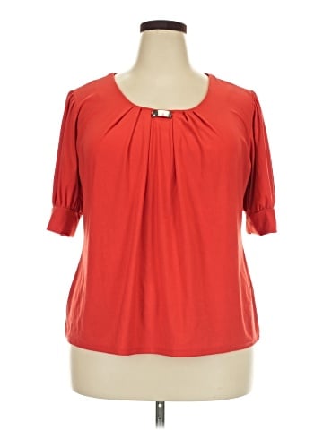 NY Collection Short Sleeve Blouse (view 1)