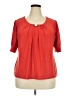 NY Collection Red Short Sleeve Blouse Size 2X - photo 1