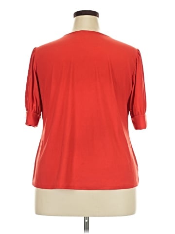 NY Collection Short Sleeve Blouse (view 2)