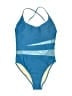 Summersalt Color Block Blue One Piece Swimsuit Size 6 - photo 1