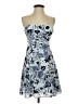 Express 100% Polyester Print Blue Cocktail Dress Size 2 - photo 1
