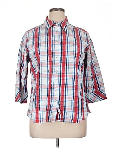 Foxcroft 3/4 Sleeve Button-Down Shirt (view 1)