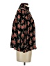 Angie 100% Rayon Floral Black Long Sleeve Blouse Size S - photo 4