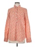 J.Crew 100% Cotton Floral Orange Long Sleeve Blouse Size 8 - photo 1