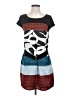 Express Graphic Blue Casual Dress Size S - photo 1