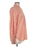 J.Crew 100% Cotton Floral Orange Long Sleeve Blouse Size 8 - photo 4