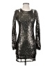 Lucca Couture 100% Polyester Metallic Silver Cocktail Dress Size S - photo 1