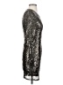 Lucca Couture 100% Polyester Metallic Silver Cocktail Dress Size S - photo 4