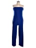 Crystal Sky Solid Blue Jumpsuit Size L - photo 1