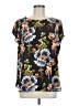 Ann Taylor LOFT 100% Polyester Black Short Sleeve Blouse Size M - photo 1