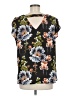 Ann Taylor LOFT 100% Polyester Black Short Sleeve Blouse Size M - photo 2