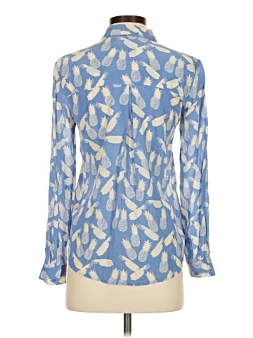 Paris Atelier & Other Stories Long Sleeve Silk Top (view 2)