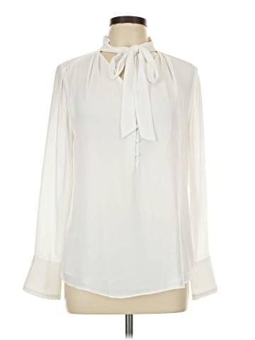 White House Black Market Long Sleeve Blouse (view 1)
