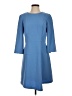 Vince Camuto Solid Blue Casual Dress Size 8 - photo 1