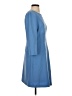 Vince Camuto Solid Blue Casual Dress Size 8 - photo 4