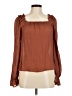 Blu Pepper Brown Long Sleeve Blouse Size M - photo 1