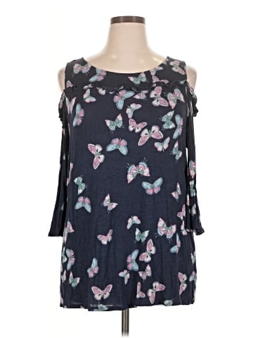 Lane Bryant 3/4 Sleeve T-Shirt (view 1)