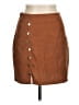 Unbranded 100% Polyester Solid Brown Casual Skirt Size M - photo 1