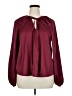Unbranded 100% Polyester Burgundy Long Sleeve Blouse Size XL - photo 1
