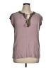 DR2 100% Rayon Purple Short Sleeve Top Size XL - photo 1
