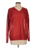 First Love 100% Viscose Metallic Red Pullover Sweater Size S - photo 1