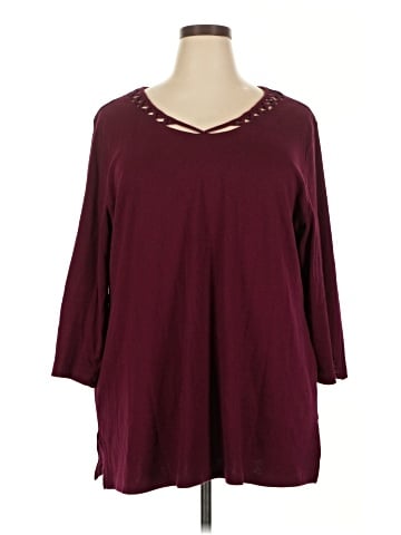 Karen Scott 3/4 Sleeve Top (view 1)