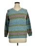 Carolyn Taylor Stripes Teal Pullover Sweater Size 1X - photo 1
