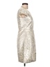 Weekend Max Mara 100% Cupro Metallic Silver Cocktail Dress Size 10 - photo 4
