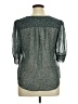 Joie 100% Silk Green 3/4 Sleeve Silk Top Size XL - photo 2