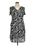 Connected Apparel 100% Polyester Paisley Black Casual Dress Size 16 - photo 1