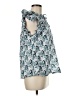 Bindu 100% Cotton Teal Short Sleeve Blouse Size M - photo 4