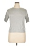 Zara Metallic Silver Short Sleeve Top Size XL - photo 1