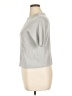 Zara Metallic Silver Short Sleeve Top Size XL - photo 5