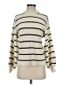 Saylor Stripes Ivory Turtleneck Sweater Size XS - photo 1