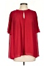 Ann Taylor 100% Polyester Red Short Sleeve Blouse Size S - photo 1