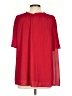 Ann Taylor 100% Polyester Red Short Sleeve Blouse Size S - photo 2