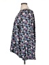Cotton Bleu Floral Blue Long Sleeve Blouse Size 1X - photo 5
