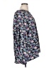 Cotton Bleu Floral Blue Long Sleeve Blouse Size 1X - photo 4