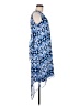 Dana Buchman 100% Polyester Graphic Blue Casual Dress Size 6 - photo 4